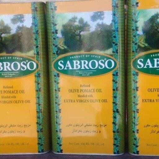 روغن زیتون اسپانیایی سابروسو بدون بو کیفیت عالی ()  یک کارتن 4 عددی